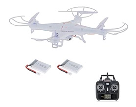 Syma X5C 2.4GHz 4CH 6-Axis Gyro RC Quadcopter 2.0MP HD Camera Drone with One Extra Battery