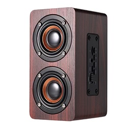 W5 Red Wood Grain Speaker Bluetooth