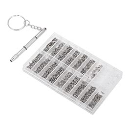 1000Pcs Stainless Steel Screw Eyeglass Tools