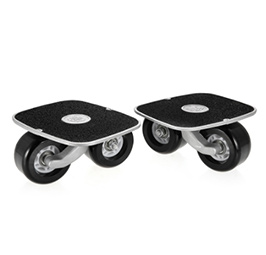 Disco portatile a scorrimento con pedali in alluminio e ruote PU